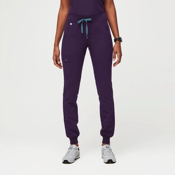 NWT Figs Womens 4XL Petite Zamora Jogger Purple Jam Scrubs Pants Medical Office - Picture 1 of 10
